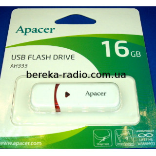 USB Flash 16GB Apacer AH333, USB 2.0, white