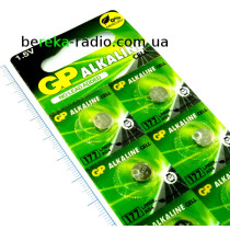 Батарея AG4/LR626/SR66/GP177 GP Alkaline Cell, відривний блістер