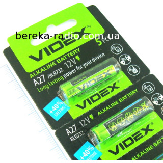Батарея A27 12.0V Videx, відривний блістер