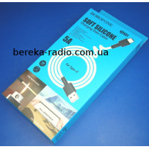 Шнур Borofone BX31 шт. Type-C - шт. USB 2.0 AF, 1m, силіконовий, білий, коробка