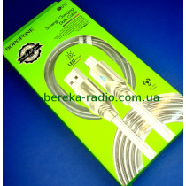 Шнур Borofone BU12 Synergy шт. microUSB - шт. USB 2.0 AF, 1.2m, срібний , коробка