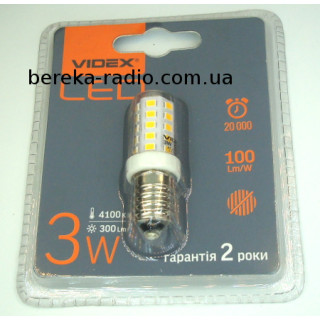 Лампа LED VIDEX ST25e 3W/40W, 4100K, 220V, E14 (для холодильника)