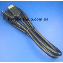 Шнур HDMI (шт.-шт.) Vers.-1.4, діаметр 6mm, 1m, чорний