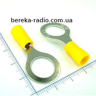 Клема очкова ізольована M13, 4.0-6.0mm2, жовта, RV5.5-12