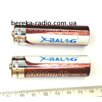 Акумулятор 4.2V, 8800mAh, 18650, Li-ion, X-Balong, коричневий