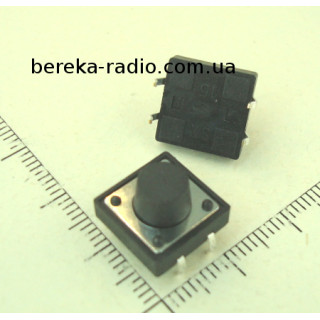 Тактова кнопка 4pin 12x12x7.5mm, шток 4.0mm /China