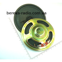 Динамік круглий металевий 66x16mm, 1W, 8 Ohm, картоновий дифузор, DG