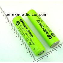 Акумулятор 1.2V, 800mAh, AAA, NI-MH, GP 80AAAH-B, технічний