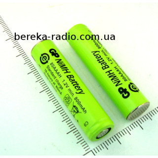 Акумулятор 1.2V, 800mAh, AAA, NI-MH, GP 80AAAH-B, технічний