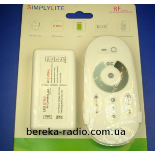 Димер для LED стрічки RF(радіо), 12V/24V, 18A, 2.4G, сенсорний, IP20, 85x64x24mm