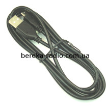 Шнур шт. USB A - шт.mini USB 5pin, V2.0, діаметр 3,5mm, 1.5m, чорний