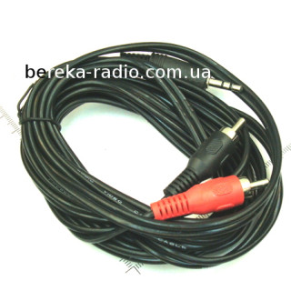 Шнур шт. 3.5mm стерео - 2шт.RCA, 3m