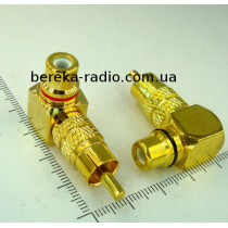 Перехідник шт. 2.5mm 4C - гн. 3.5mm стерео, gold, корпус метал