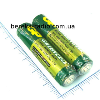 Батарея AAA/R6 1.5V GP Greencell, 24G-S2, сольова