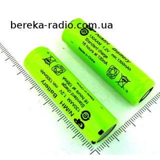 Акумулятор 1.2V, 1300mAh, AA, GP, NI-MH, 130AAM, технічний