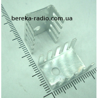 Радіатор алюмінієвий під TO-220 (18.5x13.5x9.3mm)