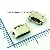 Гніздо micro USB B (№ 28), 5 pin, 4 виводи