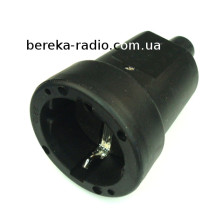 Гніздо гумове чорне 16A/250V (на кабель)