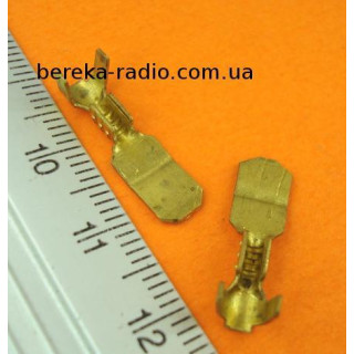 Клема штекер 6,3mm не ізольована (Білорусія)
