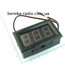 Вольтметр в корпусі 0.56`` DC 5-30V зелений 3-х цифр. LED інд.