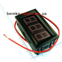Вольтметр в корпусі 0.56`` DC 5-30V синій 3-х цифр. LED інд., 48x28x20mm