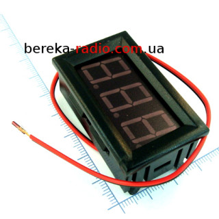 Вольтметр в корпусі 0.56`` DC 5-30V синій 3-х цифр. LED інд., 48x28x20mm