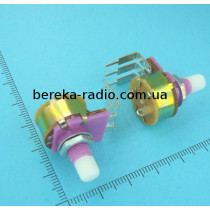 WH160AK-4S-B50K-15mm (3 pin + вимикач, пластиковий шток L=15mm)