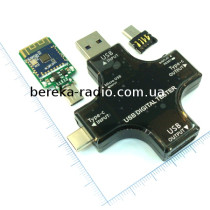 USB тестер J7-C Bluetooth з кольоровим LCD, підтримкою Type-C і micro USB + перехідник OTG на micro