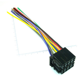 Роз`єм автомагнітоли ISO здвоєний (гніздо), з кабелем 0.2m