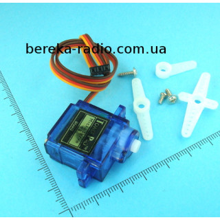 Сервопривід SG90 (пластиковий редуктор, 180*)