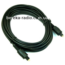 Шнур оптичний (toslink plug - toslink plug), 5m, чорний