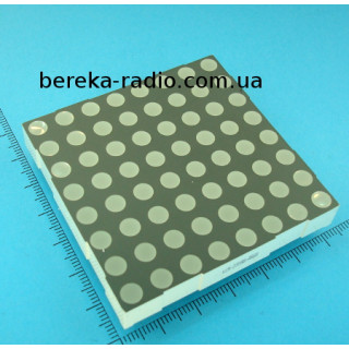 Світлодіодна матриця RGB 640/520/470nm, 60x60mm, 8x8 пікселів, d=3.7mm, заг.катод в рядку, KEM-23088