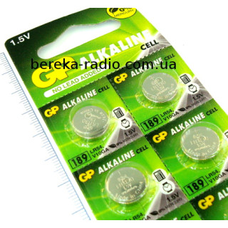 Батарея AG10/LR54/LR1130/GP189 1.5V GP Alkaline button cell