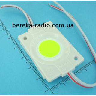 Світлодіодний модуль COB зелений, 12V, 2.5W, круг, IP67, 46x30