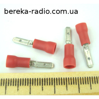 ST-034/R (клема штекер 2.8 x 0.8mm, 0.5-1mm2, червона)