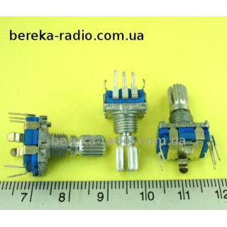 Енкодер EC11SP-1-1-1-15KQ-20CC, reset, 5 pin, ручка з насічкою, China
