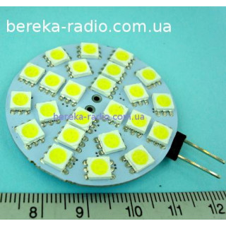 Світлодіодний модуль дисковий G4W5050-24R, (Ф45 х 6 mm, 12V/100mA - 14V/200mA, 1.2-2.8W, 110-250 lm,