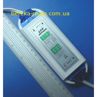 Драйвер LED 25-36W/300mA, Uвих=25-36VDC, Uвх=220VAC, CLA10 (в корпусі)