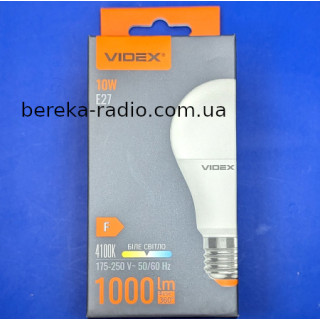 Лампа LED VIDEX A60e 10W/75W, 4100K, 220V, E27