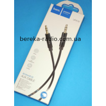 Шнур AUX шт. 3.5mm стерео - шт. 3.5mm стерео, Hoco UPA19, 1m, чорний