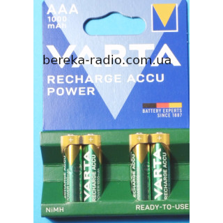 Акумулятор 1.2V, 1000mAh, AAA/HR03, NI-MH, Varta