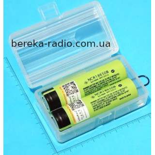 Бокс для 2-х акум. 18650, Quantum, пластик