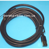 Шнур шт. USB AM- шт.mini USB BM (5 pin), 3.0m, Ugreen, чорний