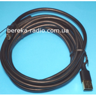 Шнур шт. USB AM- шт.mini USB BM (5 pin), 3.0m, Ugreen, чорний