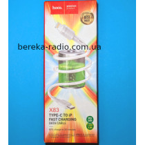 Шнур Hoco X83 шт. Type-C - шт. Lighting, 1m, білий, коробка