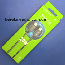 Шнур Borofone BX87 Sharp PD шт. Type-C - шт. Lightning, 1m, силіконовий, чорний, коробка