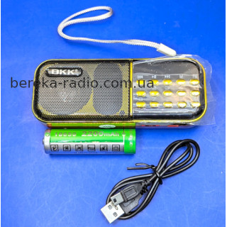 Радіо BBK B837 (FM, MP3/4, microSD, USB, miniUSB, bluetooth, LED дисплей, акум. 18650), червоно-жовт