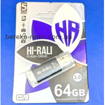 USB Flash 64GB Hi-Rali Corsair, USB 2.0, Silver