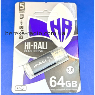 USB Flash 64GB Hi-Rali Corsair, USB 2.0, Silver