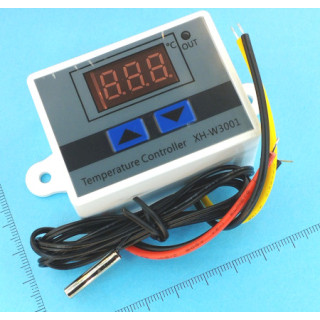 Терморегулятор цифровий AC220V XH-W3001, -50...110*C, +-0.1*C, датчик на проводі 0.5м, 250VAC/5A, на